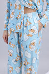 Zivame Winnie the Pooh Knit Cotton Pyjama Set - Crystal Blue — thumbnail 6